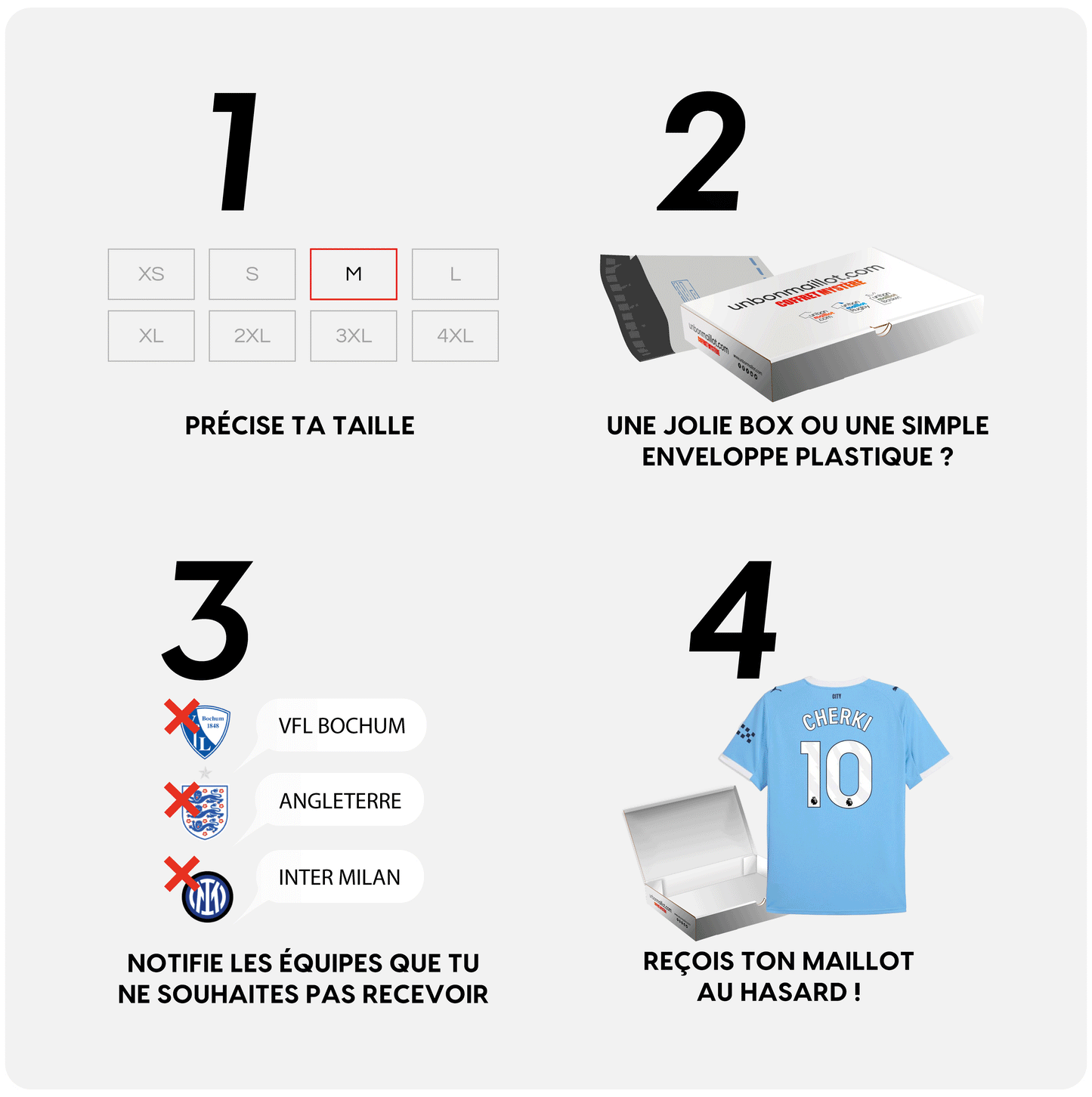 Mystery Box Beflocktes Fussballtrikot 9️⃣